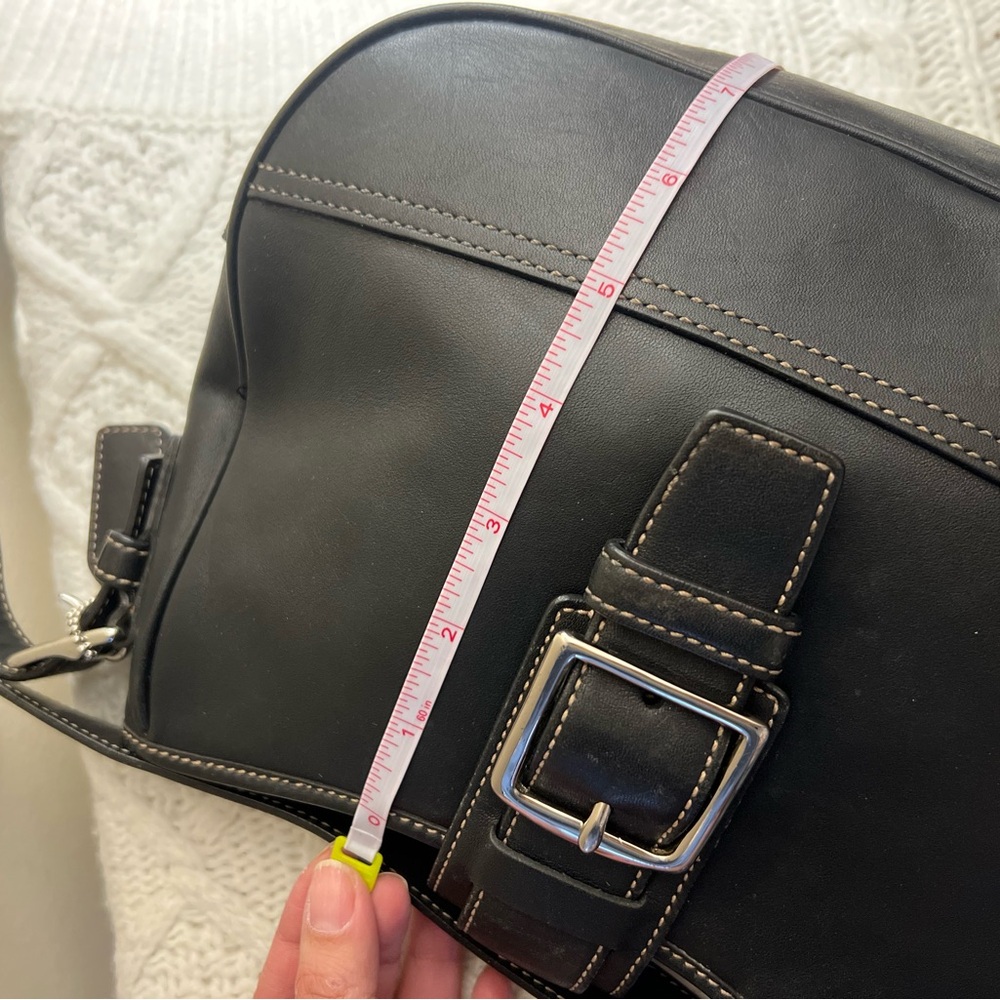 Coach Hampton Black Leather Shoulder Bag 🖤 Y2K - Picture 15 of 16